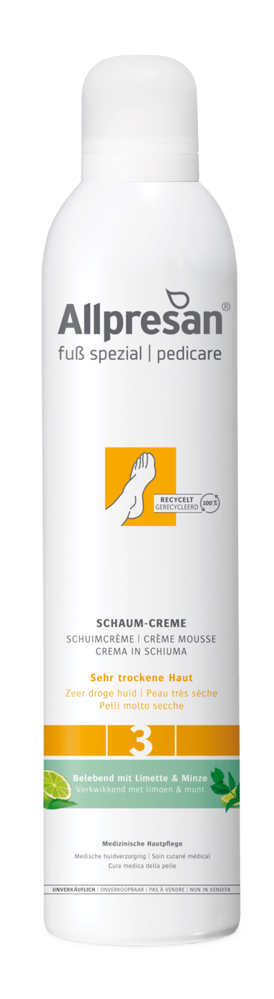 Allpresan Fuß spezial - Nr. 3 Schaum-Creme mit Limette & Minze-Duft, 300 ml