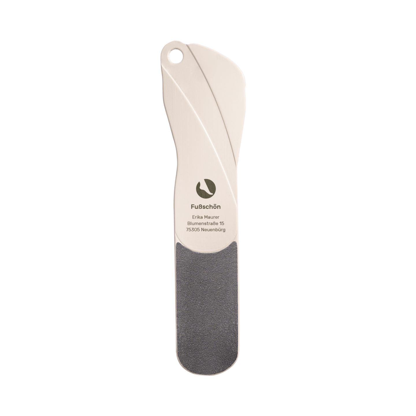 RUCK - Fußfeile, personalisierbar, Kunststoff, 20 cm in pastell sand