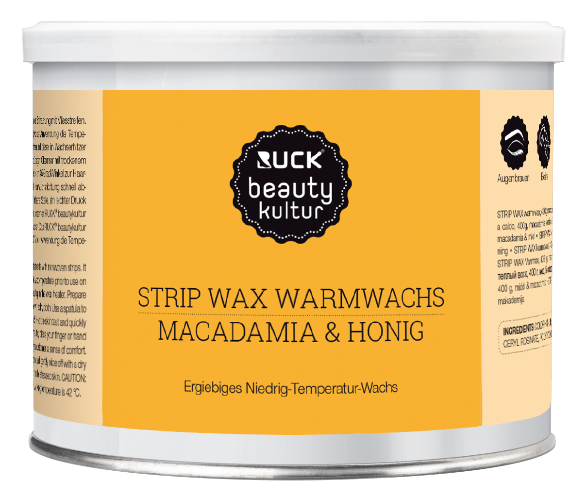 RUCK beautykultur - STRIP WAX Warmwachs, 400 g in orange