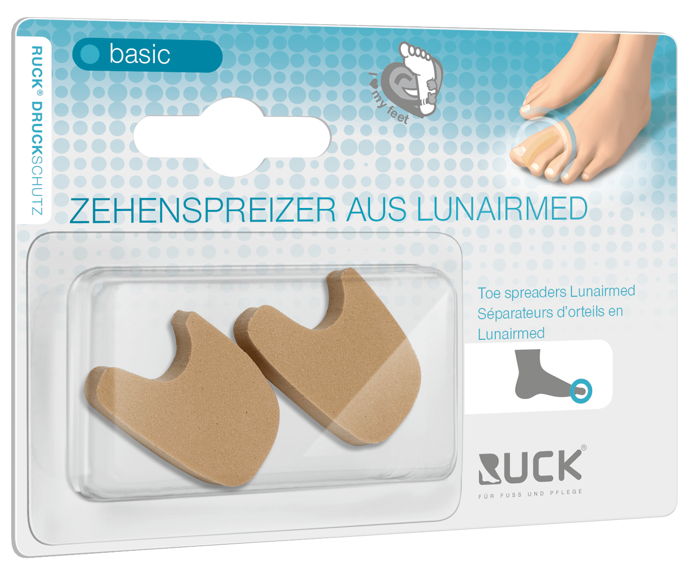 RUCK DRUCKSCHUTZ - Toe Spreader made of Lunairmed in beige