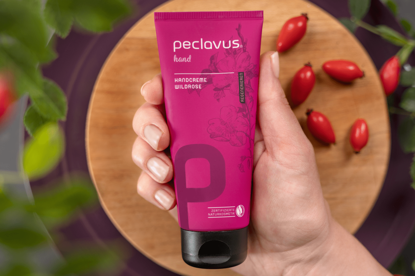 peclavus - Handcreme Wildrose | Regenerieren, 100 ml