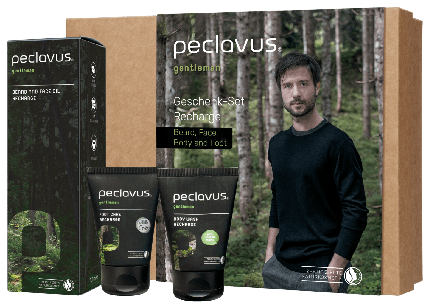 peclavus - Geschenk-Set Recharge Beard, Face, Body and Foot