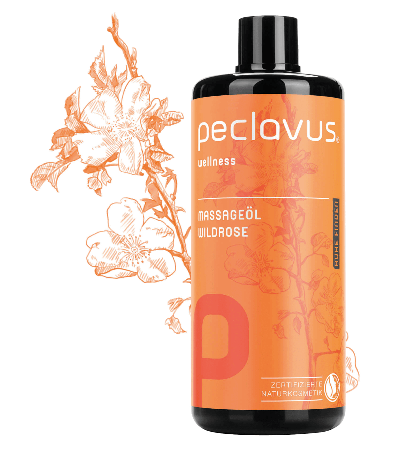 peclavus - Massageöl Wildrose, 500 ml