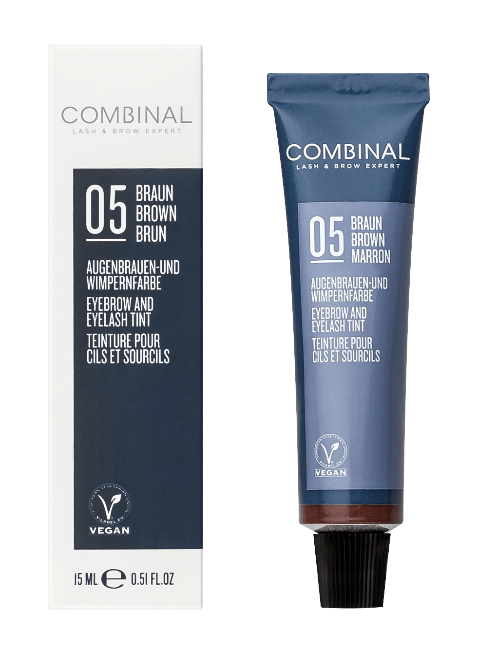 COMBINAL - Wimpernfarbe, 15 ml in braun