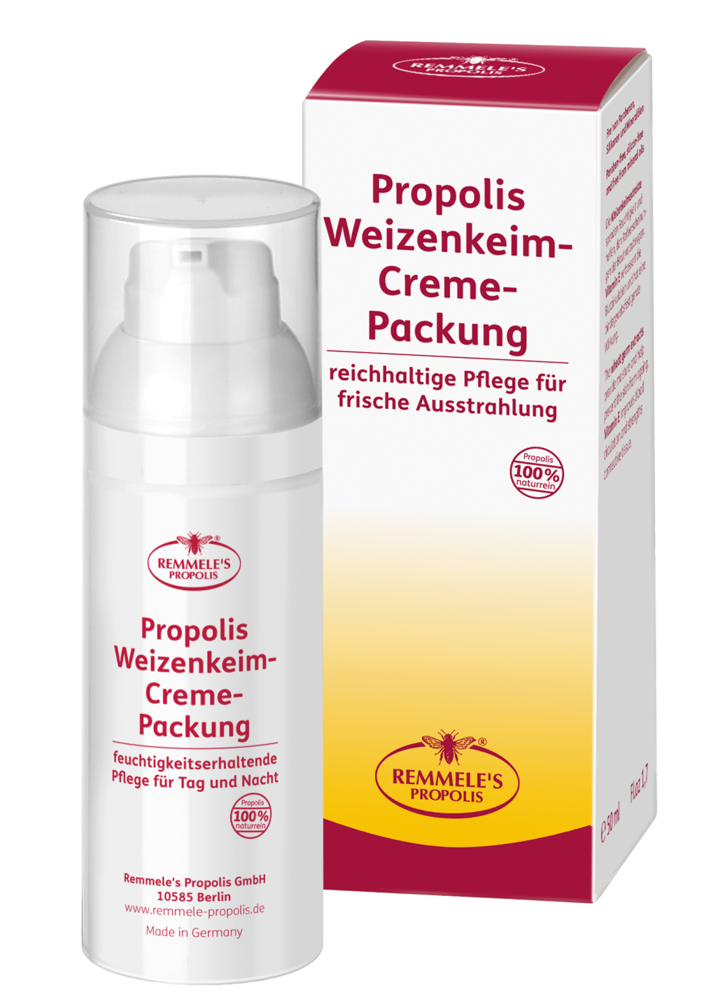 Remmele's Propolis - Propolis Weizenkeim-Creme-Packung, 50 ml