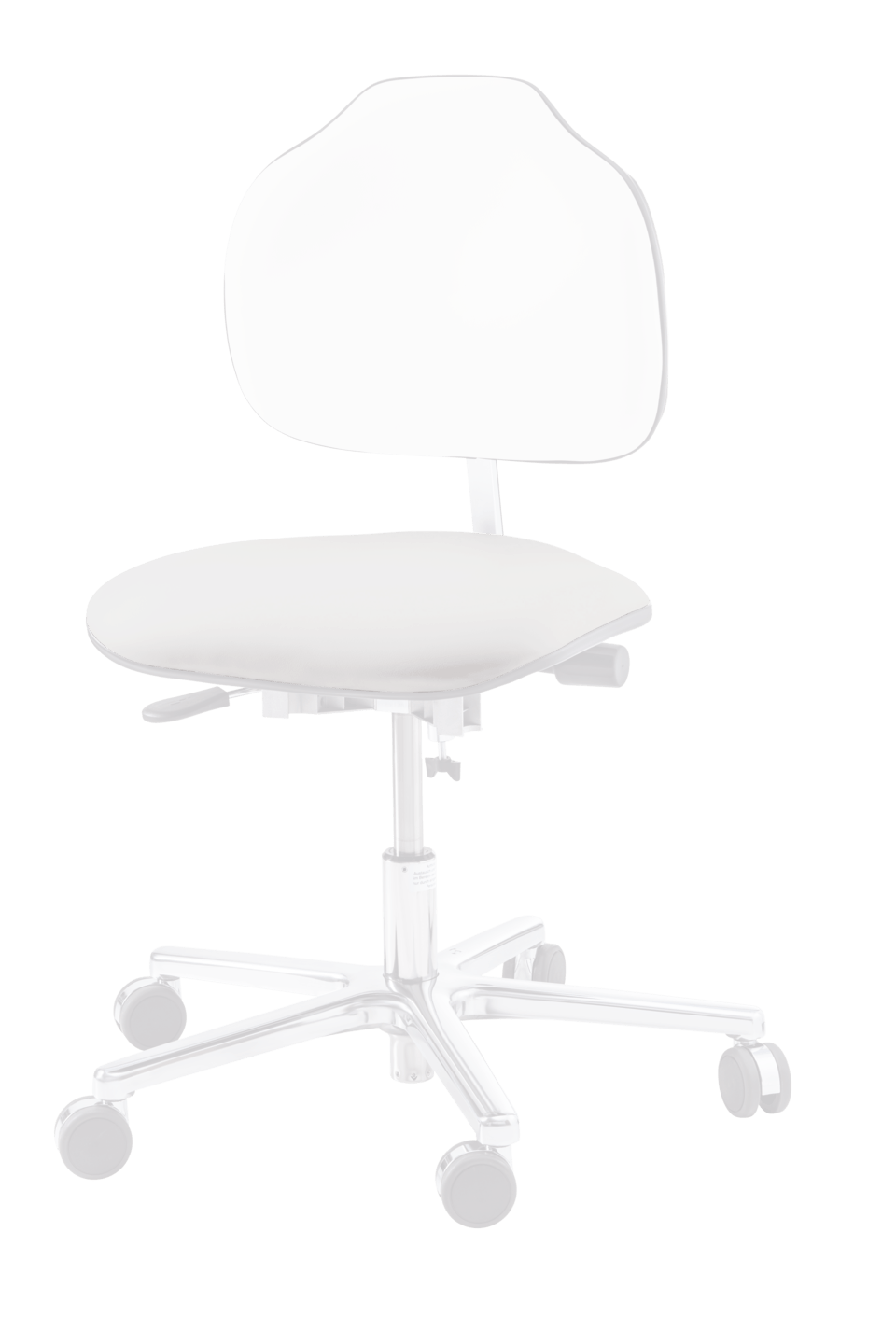 RUCK - Sitzpolster für Arbeitsstuhl ergo, weiß in weiß