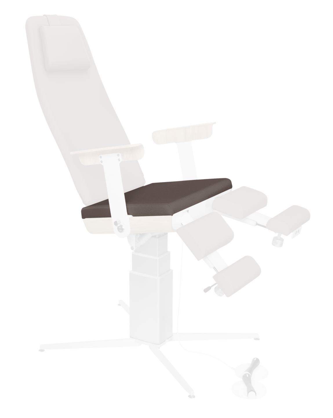 Sitzpolster für Fußpflegestuhl SINA, muskat