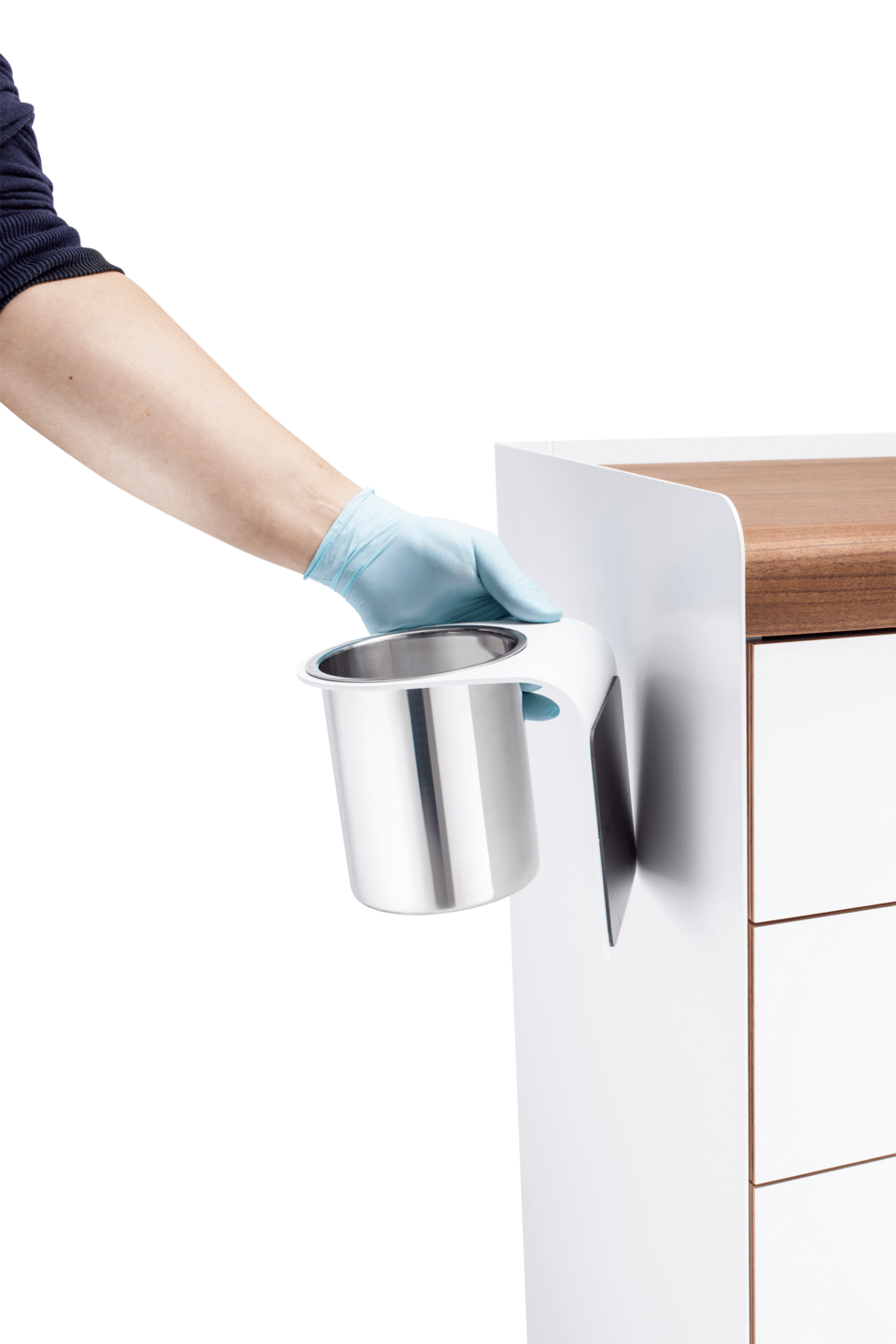 RUCK - Magnet-Abwurfbehälter für RUCK® ROOM Möbel in silber
