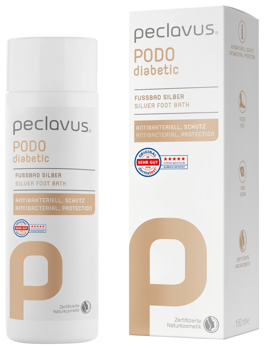 peclavus - Fußbad Silber, 150 ml