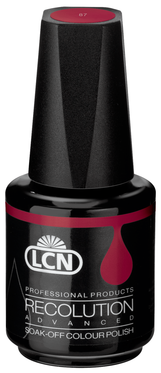 LCN - RECOLUTION Advanced Soak off colour polish, 10 ml in dark red (87)