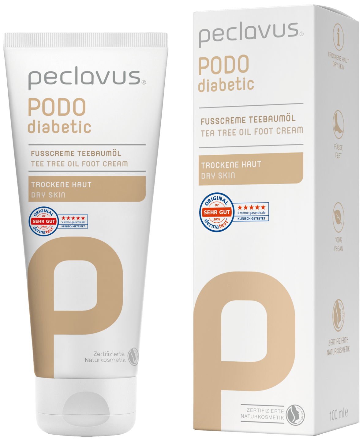peclavus - Fußcreme Teebaumöl, 100 ml