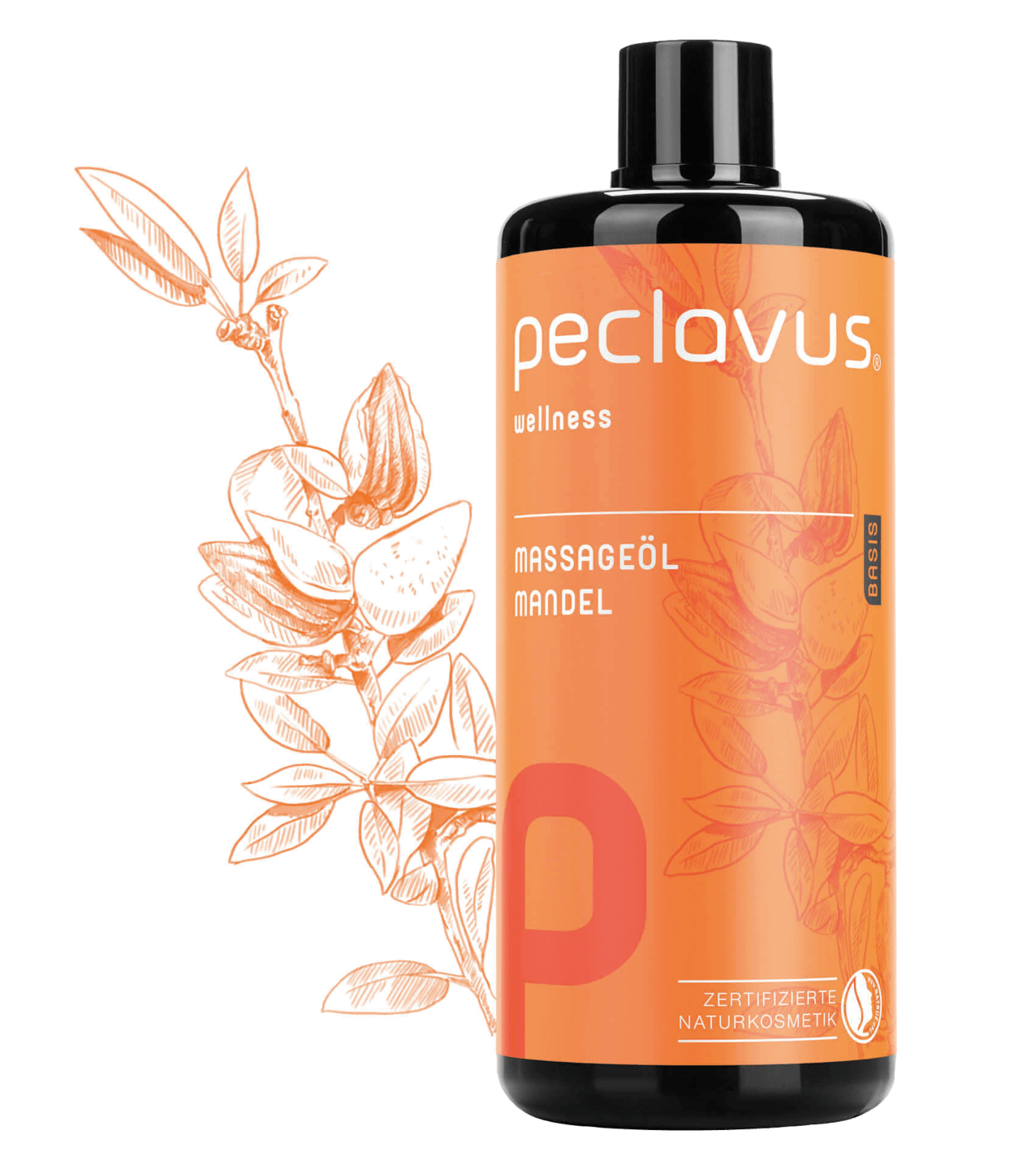 peclavus - Massageöl Mandel | Basis, 500 ml