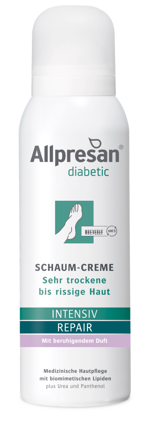 Allpresan diabetic - Schaum-Creme INTENSIV + REPAIR mit beruhigendem Duft, 125 ml