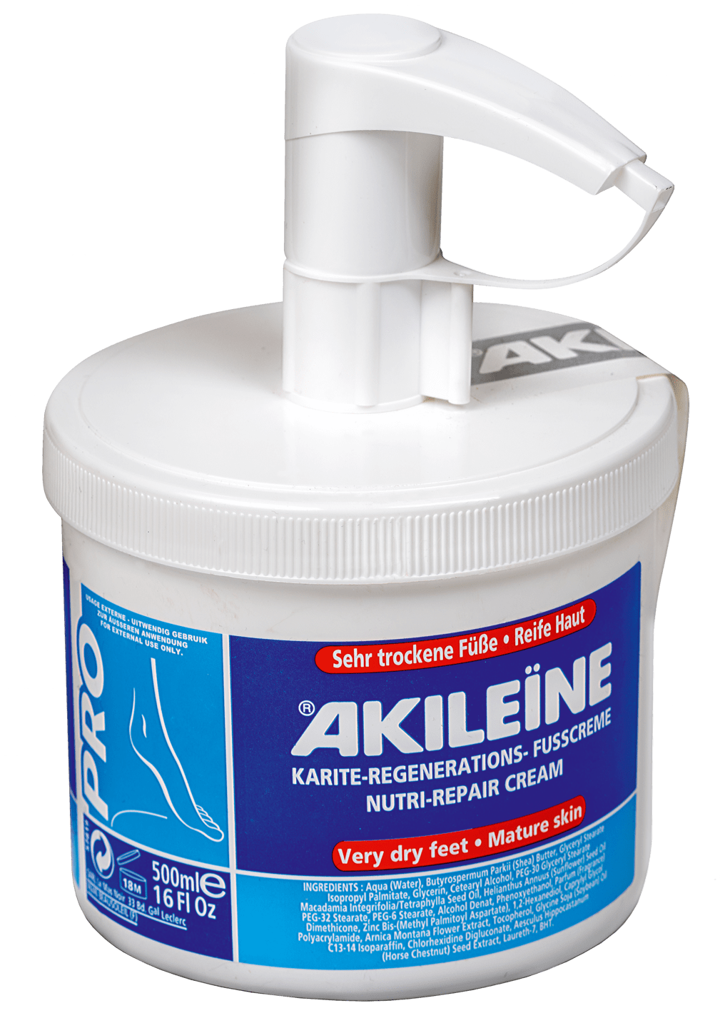 Akileine - Nutri Repair Regenerations-Fußcreme, 500 ml