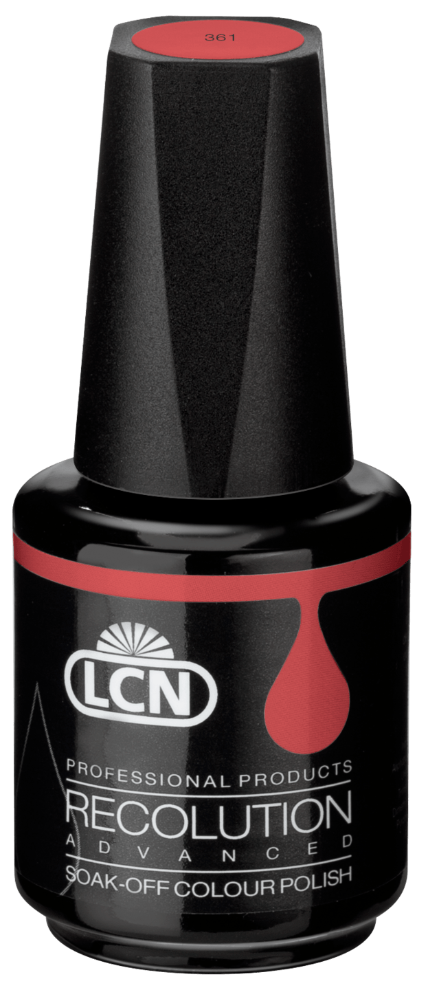 LCN - RECOLUTION Advanced Soak off colour polish, 10 ml in hot chilli (361)