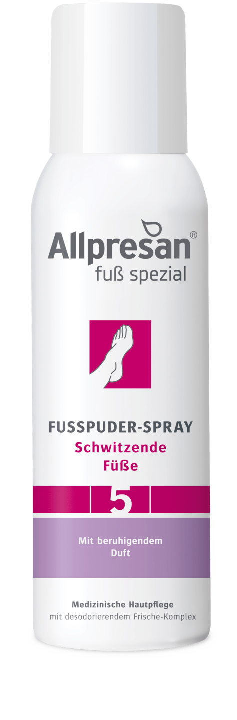 Allpresan Fuß spezial - Nr. 5 Fußpuder-Spray Schwitzende Füße, 125 ml