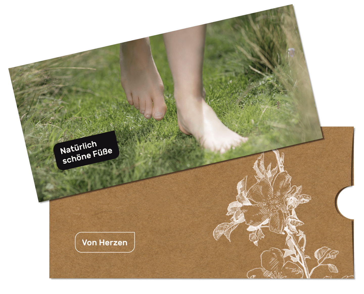 peclavus - Gutscheinkarte inkl. Karten-Schuber, Natürlich schöne Füße, Din Lang, 10,5 x 21 cm, 10 Stück