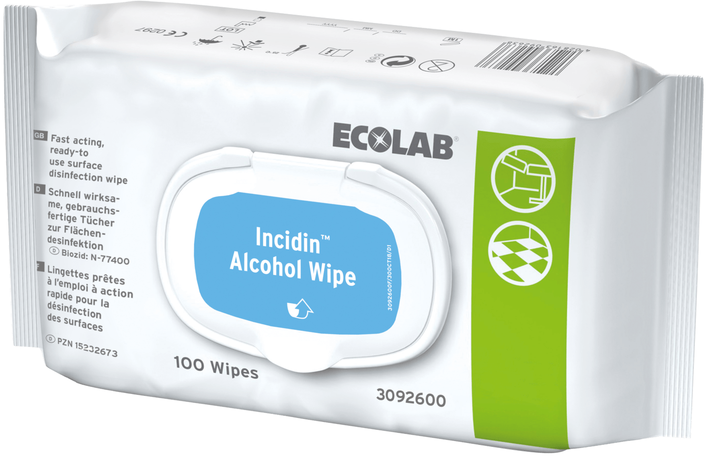 ECOLAB - Incidin Alcohol Wipes