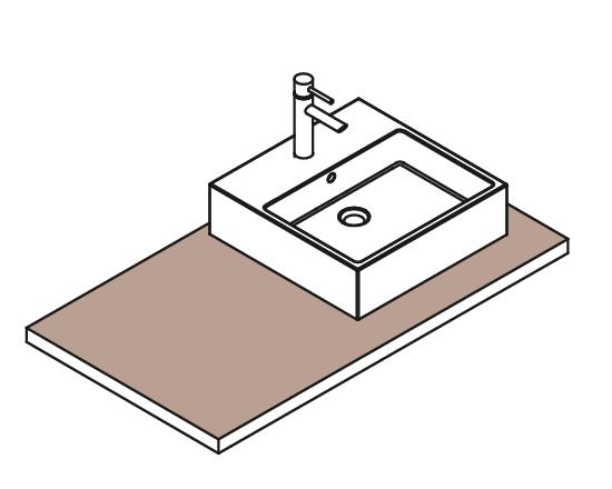 k.A. - Waschbecken Quadrat in weiß