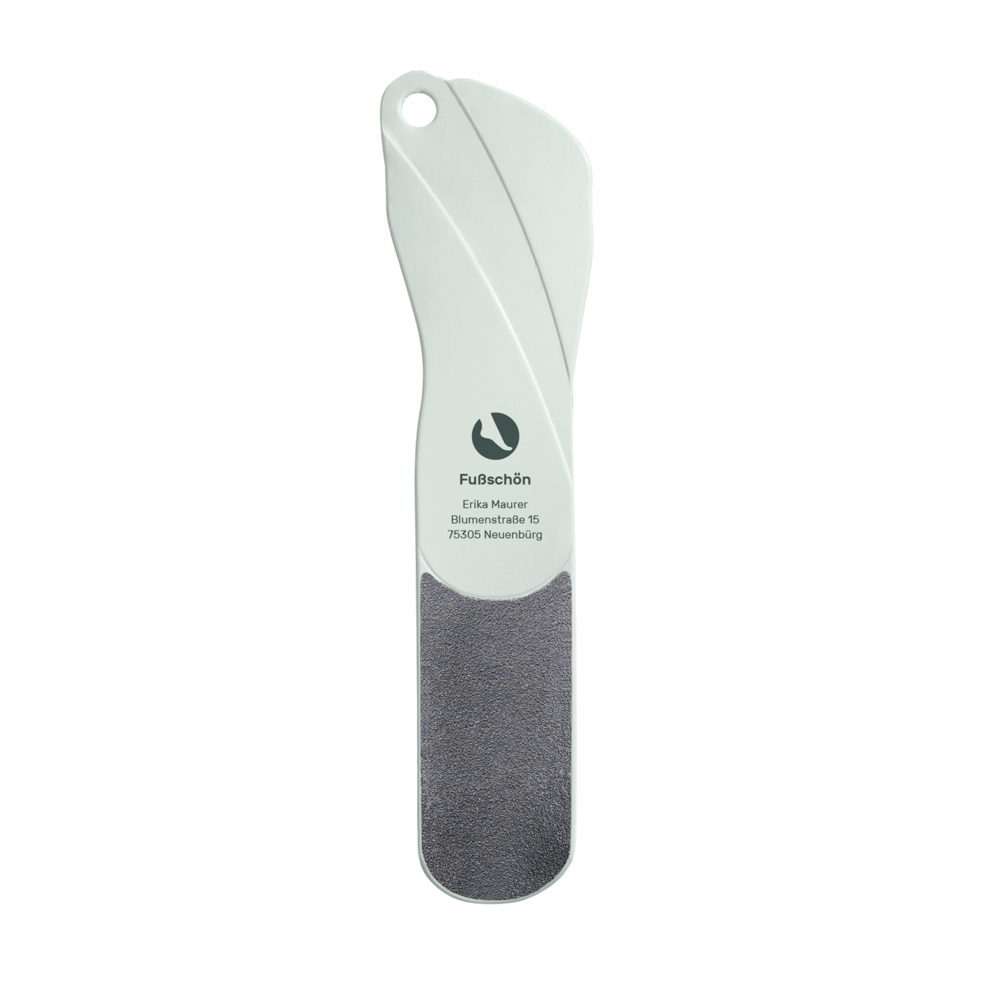 RUCK - Fußfeile, personalisierbar, Kunststoff, 20 cm in pastell mint