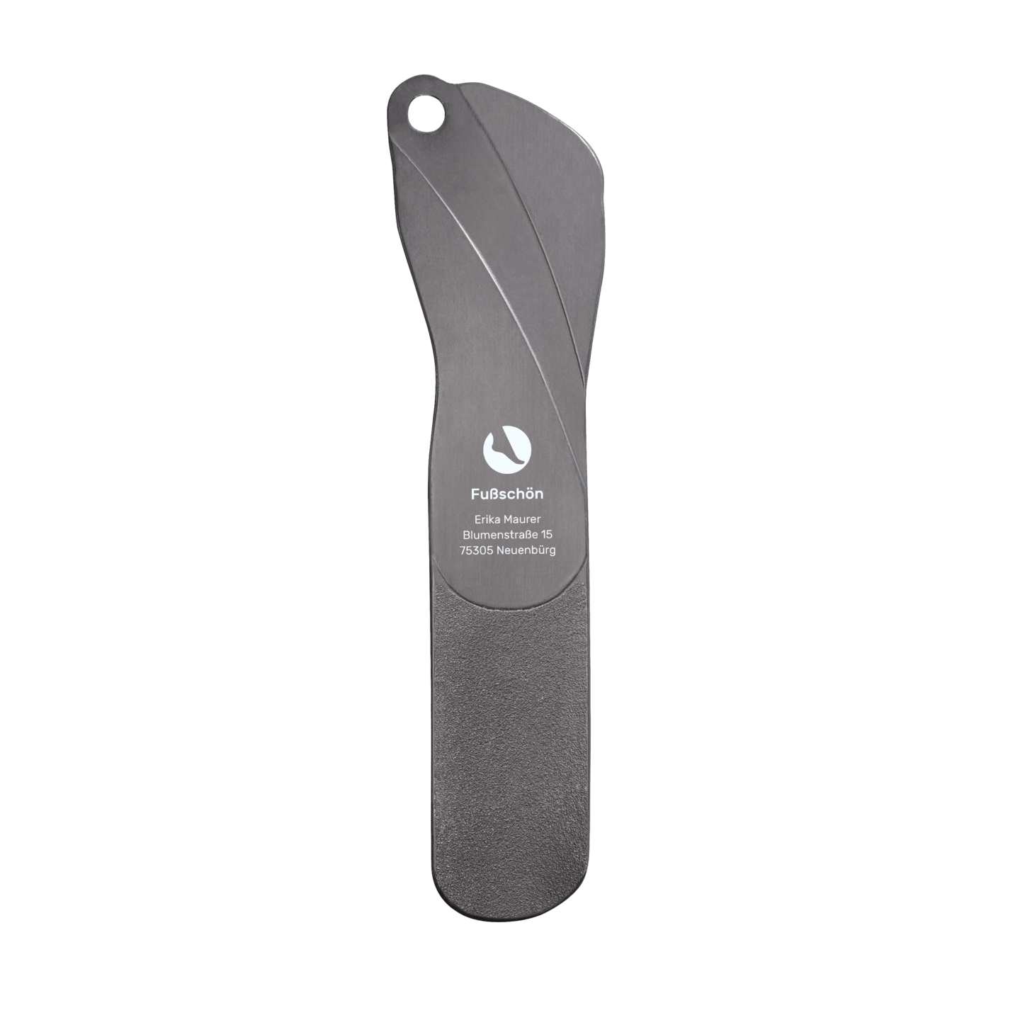 RUCK - Fußfeile, personalisierbar, Kunststoff, 20 cm, 50 Stück in schwarz