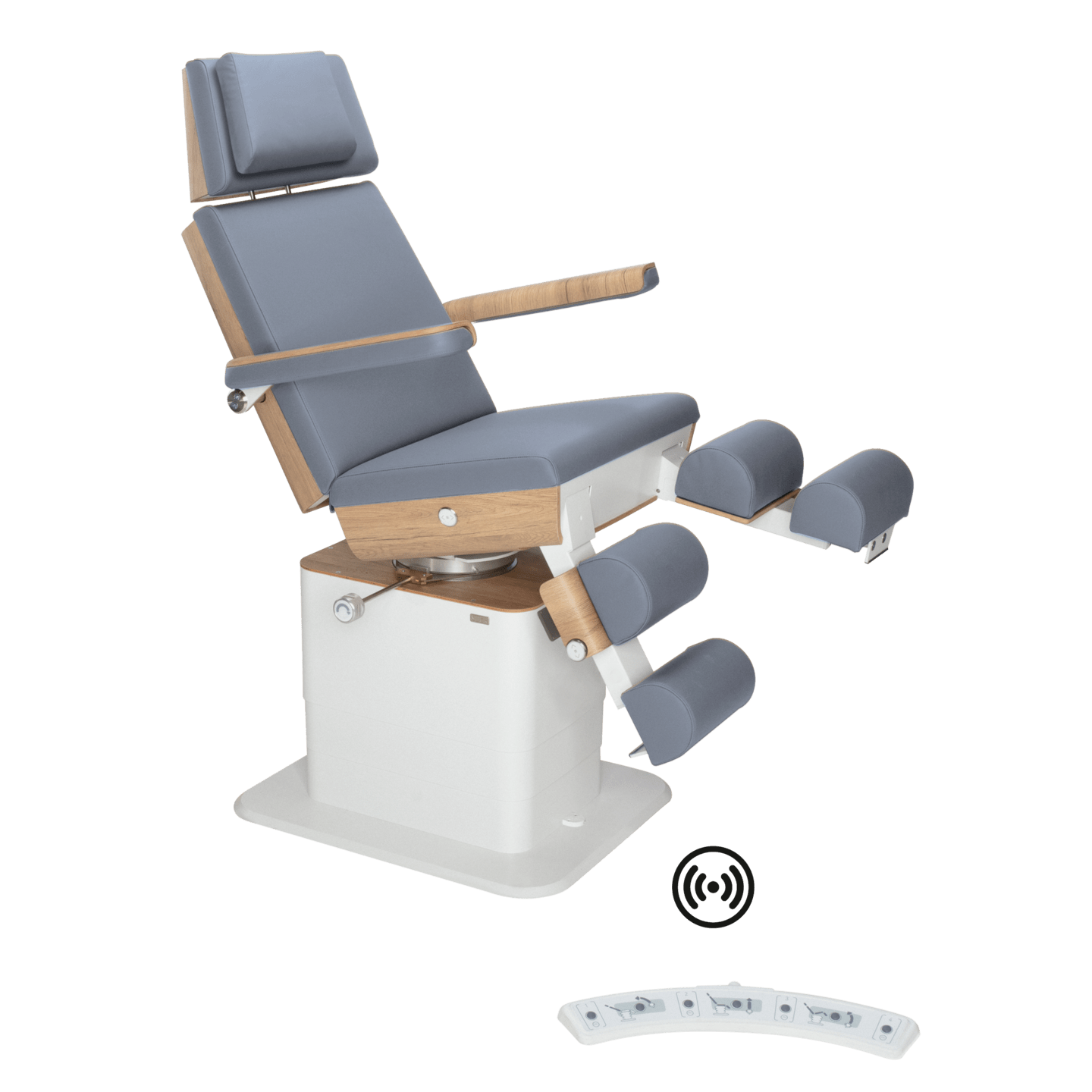 RUCK - RUCK® MOON Podiatry Chair/Couch with magnetic footrest extensions and patient control in ocean