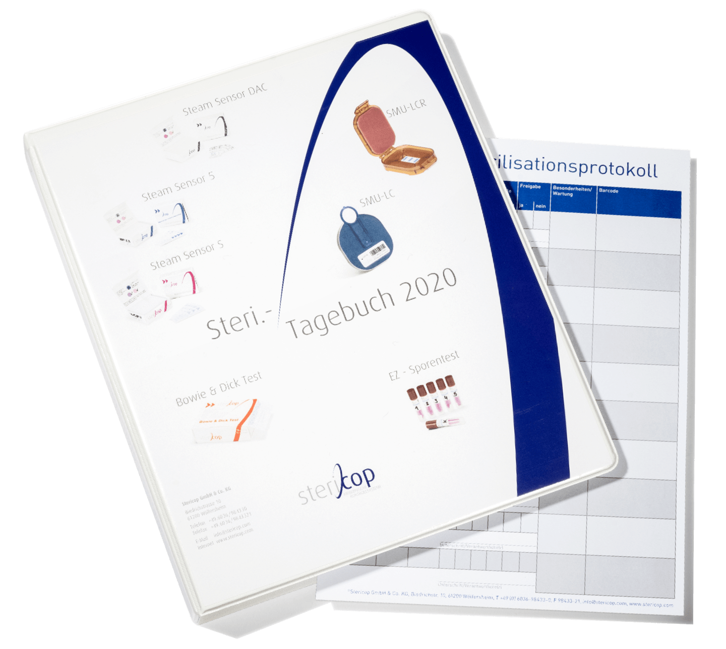 SteriCop - Sterilisationstagebuch in weiß