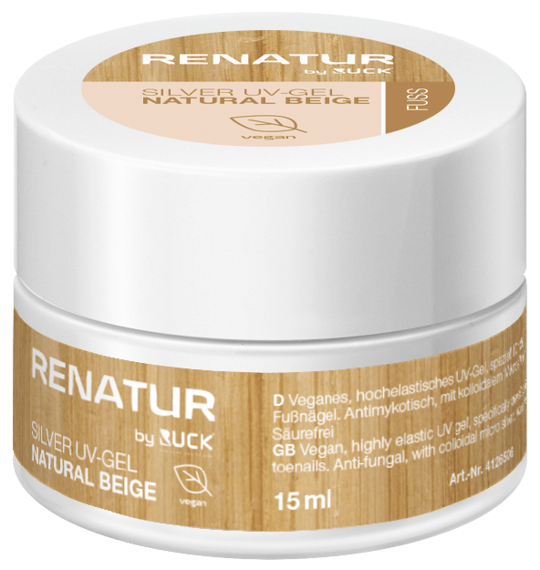 RENATUR by RUCK - Silver UV-Gel, 15 ml in natural beige