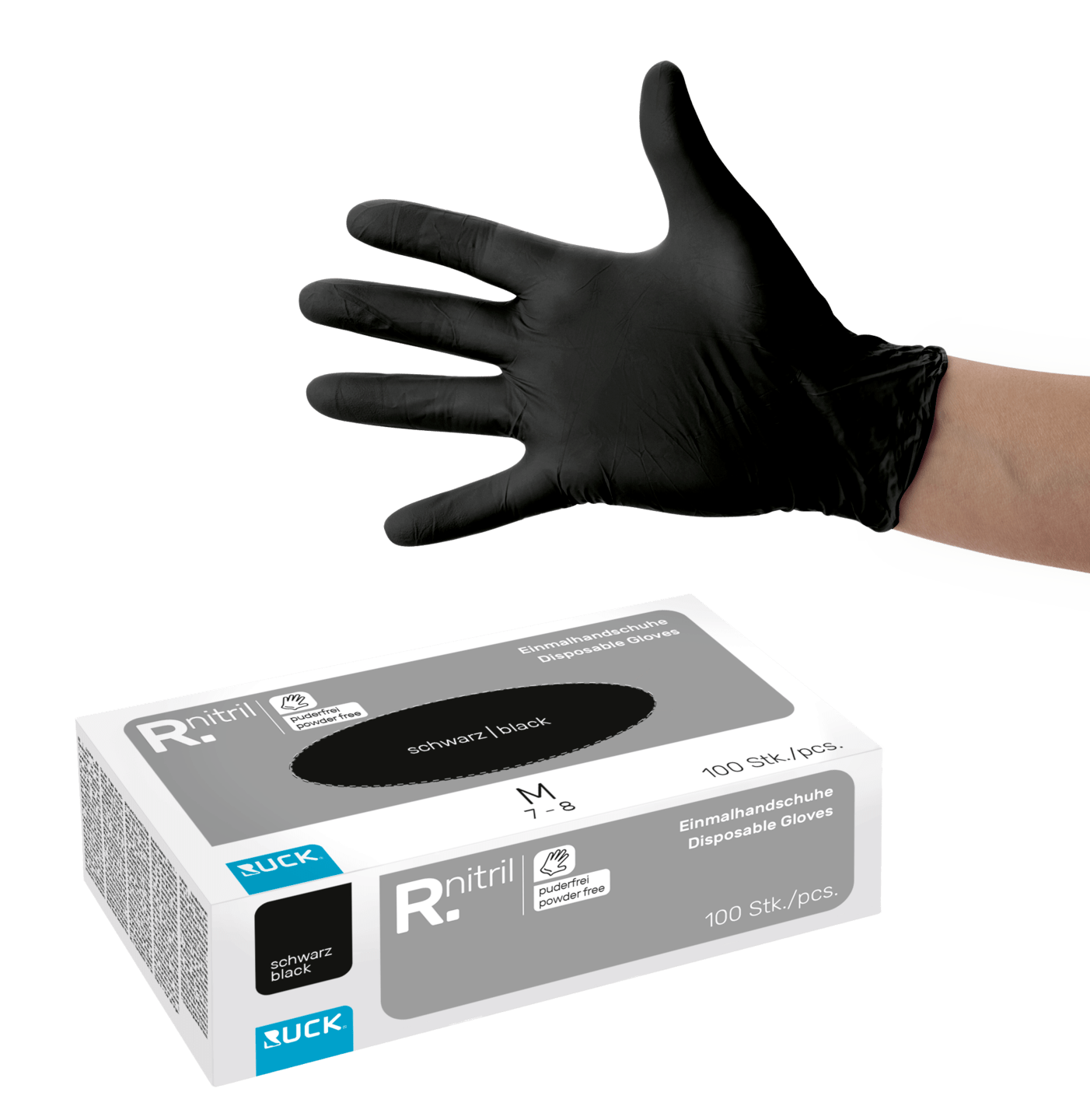 RUCK - Nitrile disposable gloves in black